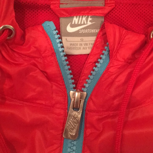 Nike Windbreaker Jacket Zip Hoodie Size Large - Picture 3 of 8